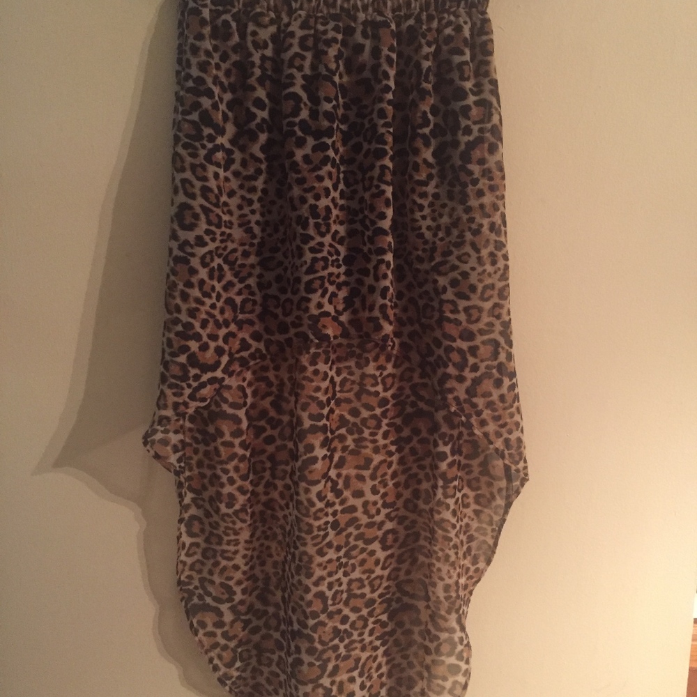 Brand NEW Hi-Low Leopard Skirt